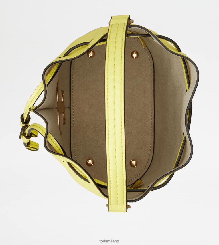 donnegiallo Tod's t intramontabile borsa a secchiello in micropelle P66X8B438