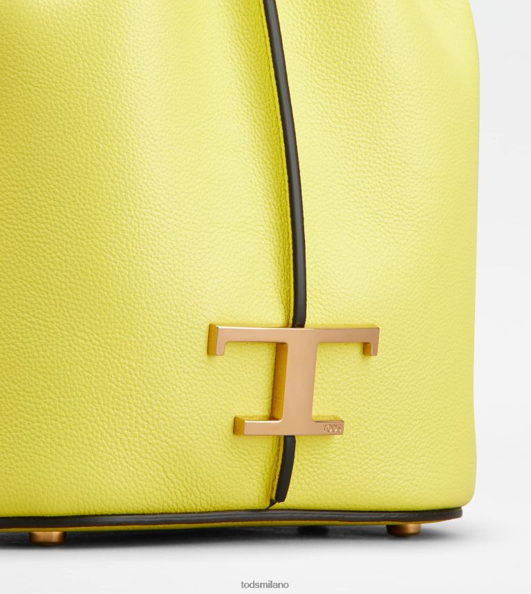 donnegiallo Tod's t intramontabile borsa a secchiello in micropelle P66X8B438