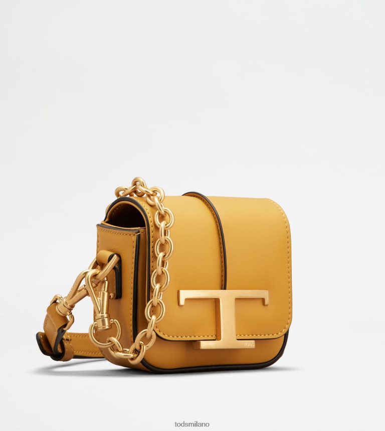 donnegiallo Tod's t intramontabile borsa a tracolla in micropelle P66X8B448