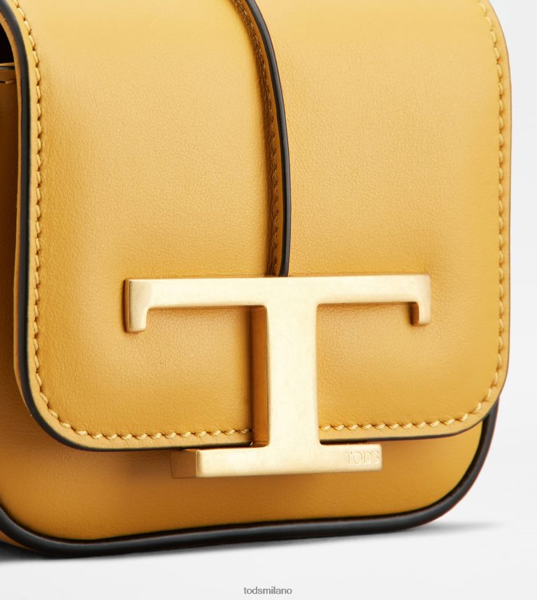 donnegiallo Tod's t intramontabile borsa a tracolla in micropelle P66X8B448