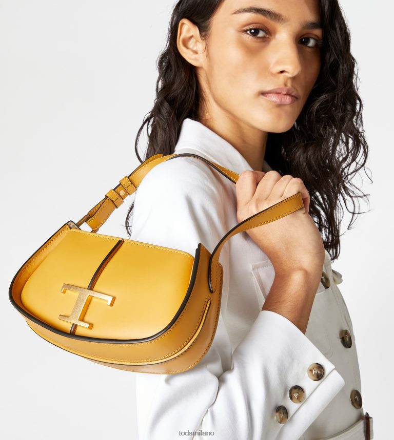 donnegiallo Tod's t intramontabile borsa a tracolla in pelle micro P66X8B408