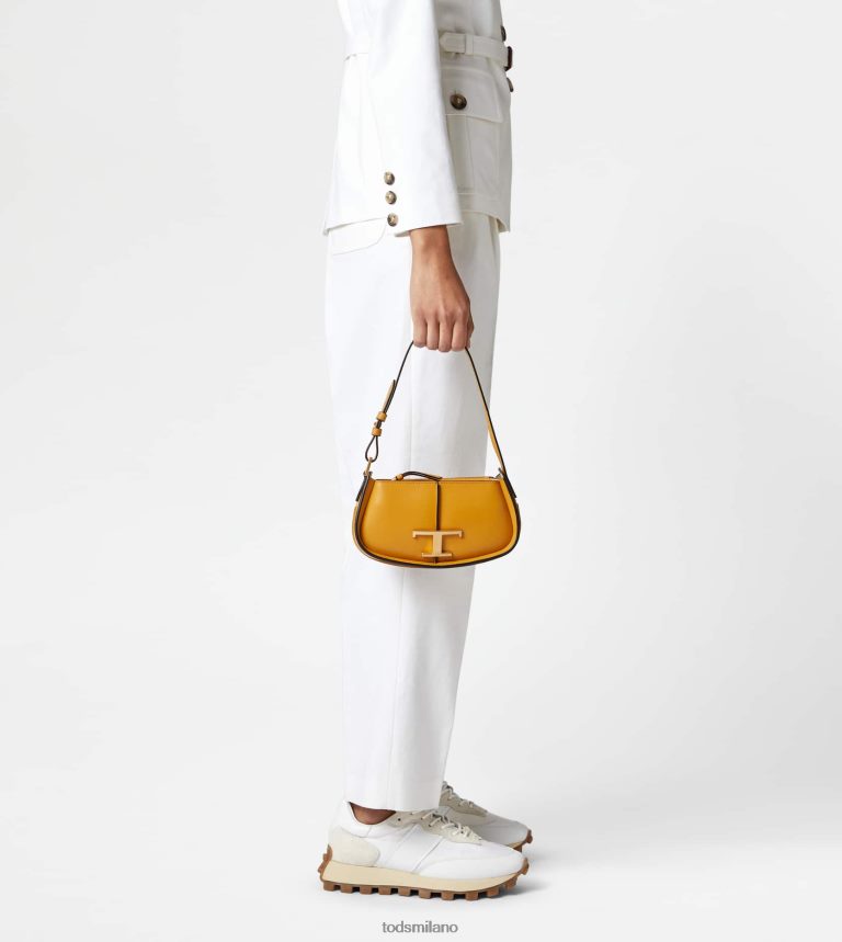 donnegiallo Tod's t intramontabile borsa a tracolla in pelle micro P66X8B408