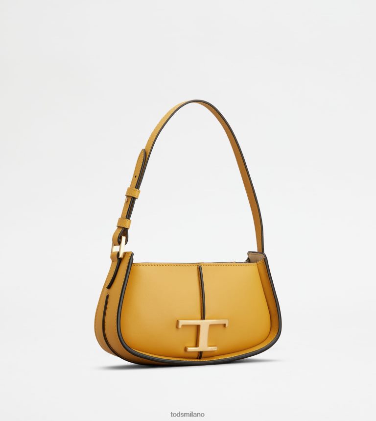 donnegiallo Tod's t intramontabile borsa a tracolla in pelle micro P66X8B408