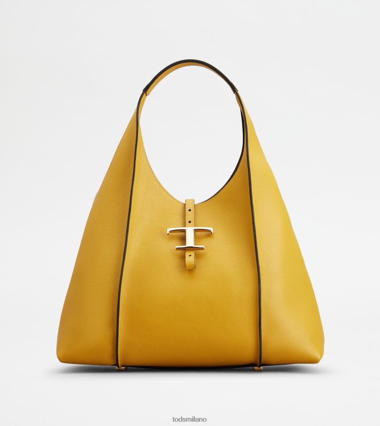 donnegiallo Tod's t intramontabile borsa hobo in pelle media P66X8B423