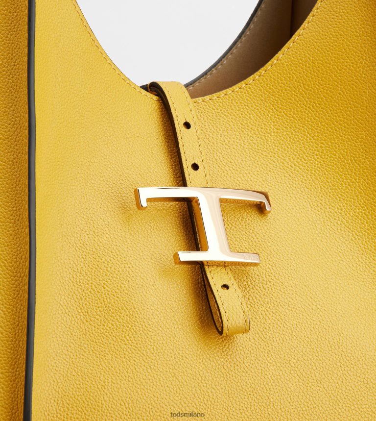 donnegiallo Tod's t intramontabile borsa hobo in pelle media P66X8B423