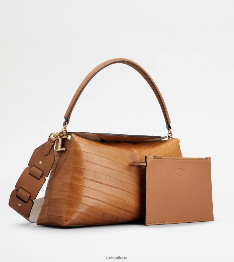 donnemarrone Tod's borsa a tracolla t case in pelle di anguilla piccola P66X8B400