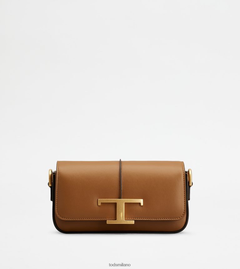 donnemarrone Tod's t intramontabile borsa a tracolla in pelle mini P66X8B444