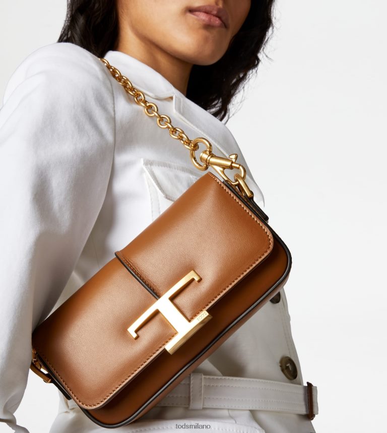 donnemarrone Tod's t intramontabile borsa a tracolla in pelle mini P66X8B444
