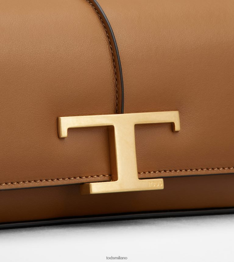 donnemarrone Tod's t intramontabile borsa a tracolla in pelle mini P66X8B444