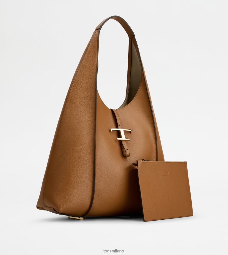 donnemarrone Tod's t intramontabile borsa hobo in pelle grande P66X8B379