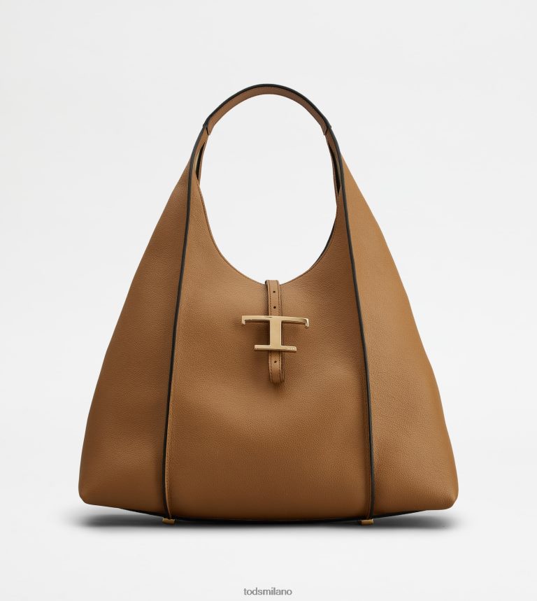 donnemarrone Tod's t intramontabile borsa hobo in pelle media P66X8B385