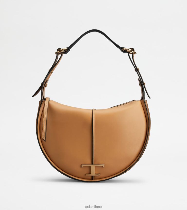 donnemarrone Tod's t intramontabile borsa hobo in pelle media P66X8B417