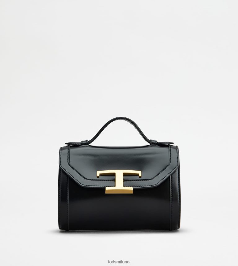 donnenero Tod's t intramontabile borsa a tracolla in micropelle P66X8B443