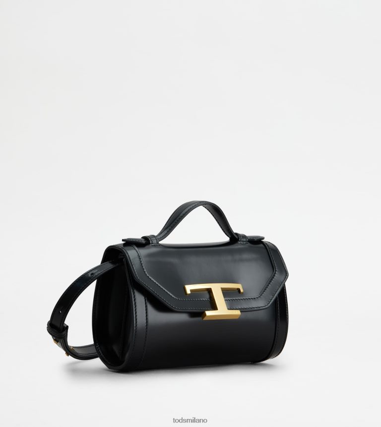 donnenero Tod's t intramontabile borsa a tracolla in micropelle P66X8B443
