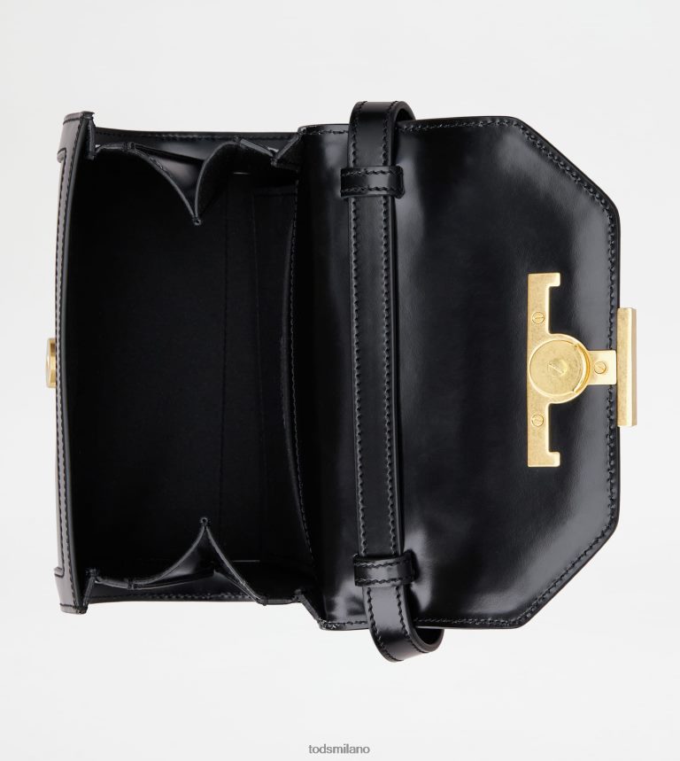 donnenero Tod's t intramontabile borsa a tracolla in micropelle P66X8B443