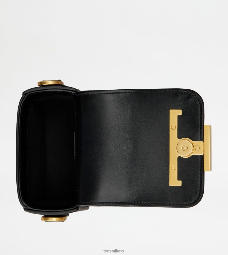 donnenero Tod's t intramontabile borsa a tracolla in micropelle P66X8B456