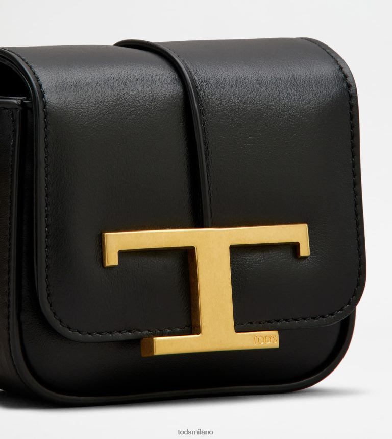 donnenero Tod's t intramontabile borsa a tracolla in micropelle P66X8B456