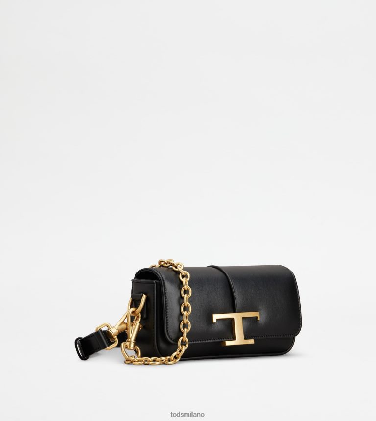 donnenero Tod's t intramontabile borsa a tracolla in pelle mini P66X8B446