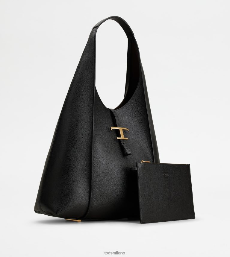 donnenero Tod's t intramontabile borsa hobo in pelle grande P66X8B381