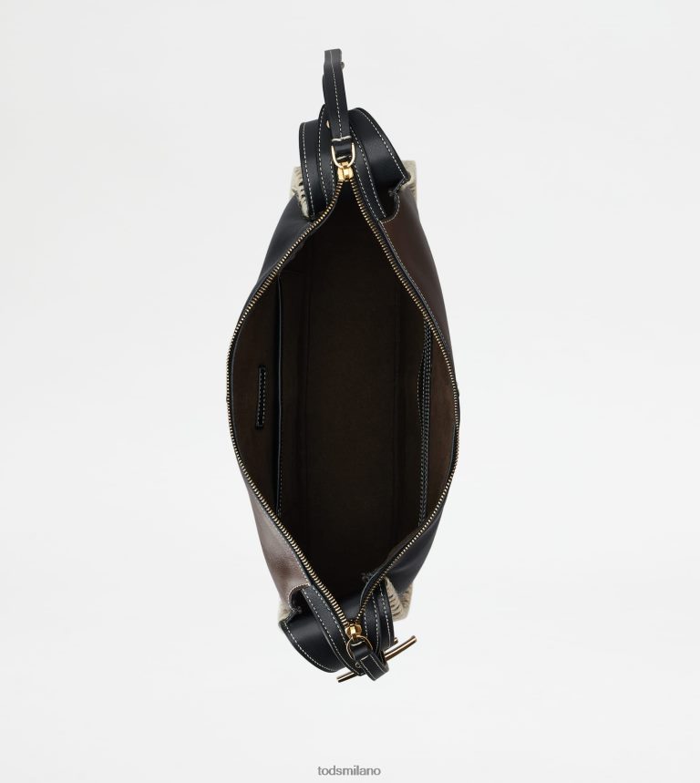 donnenero Tod's t intramontabile borsa hobo in pelle media P66X8B412