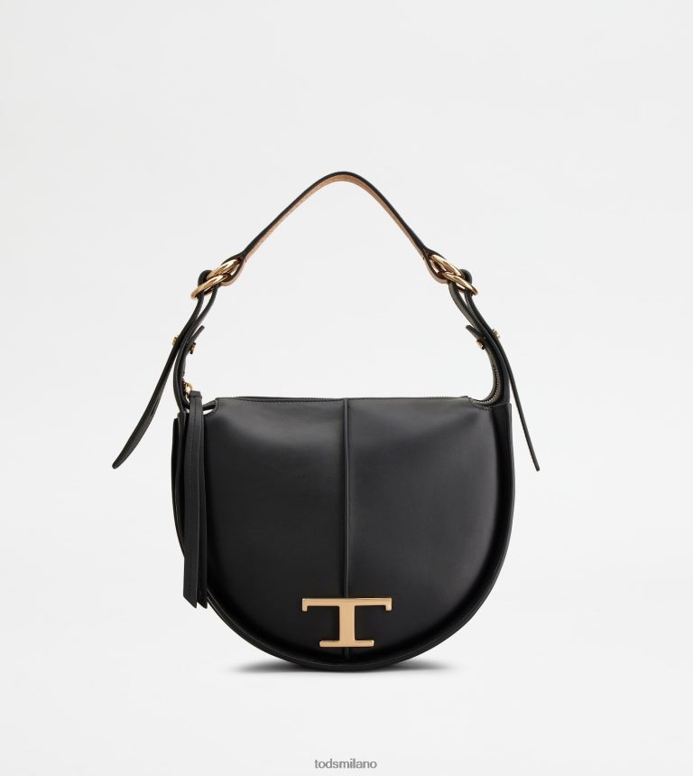 donnenero Tod's t intramontabile borsa hobo in pelle piccola P66X8B416