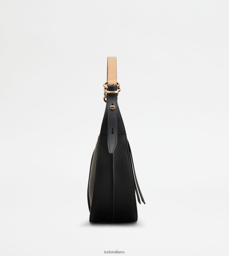 donnenero Tod's t intramontabile borsa hobo in pelle piccola P66X8B416