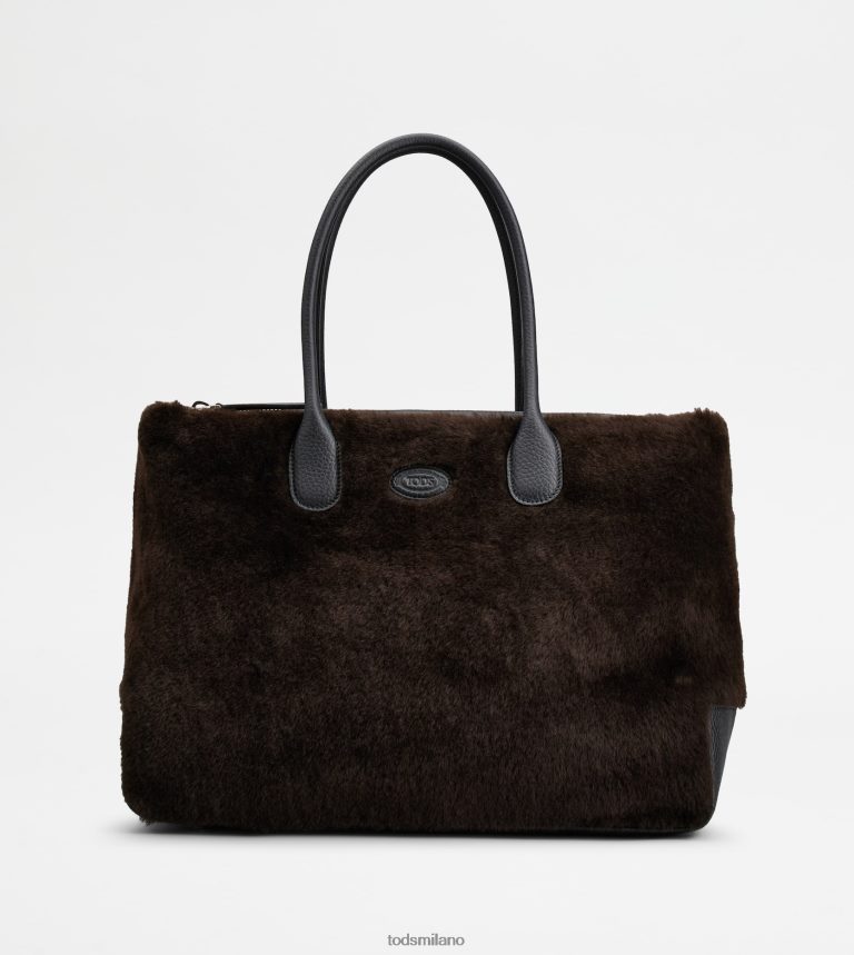 donneMarrone nero Tod's di borsa in montone grande P66X8B323