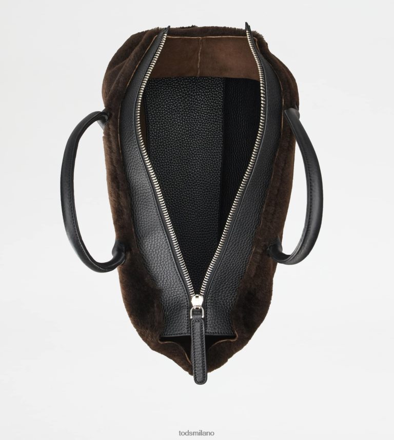 donneMarrone nero Tod's di borsa in montone grande P66X8B323