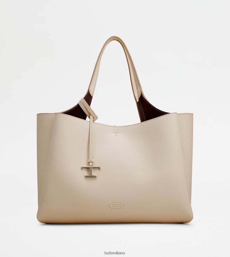 donnebeige Tod's borsa in pelle media P66X8B295