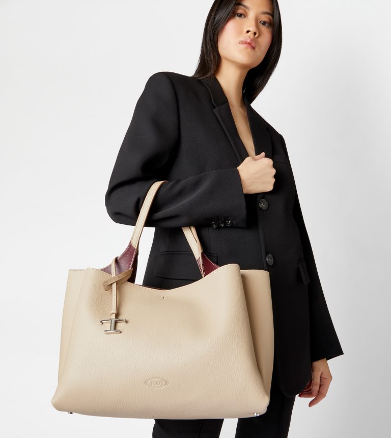 donnebeige Tod's borsa in pelle media P66X8B295
