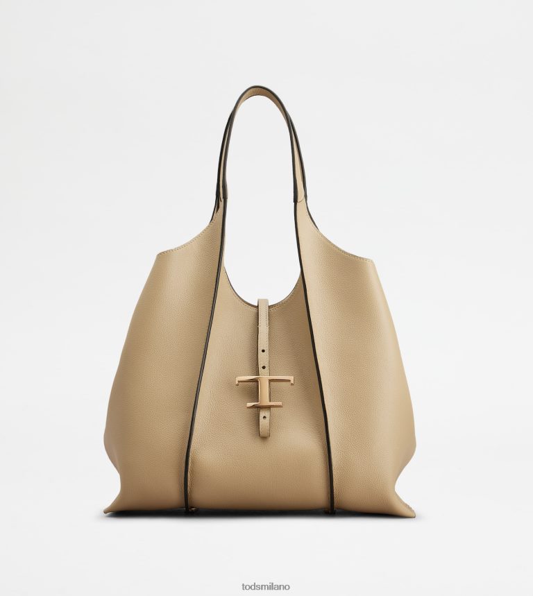 donnebeige Tod's t Intramontabile borsa shopping in pelle media P66X8B275