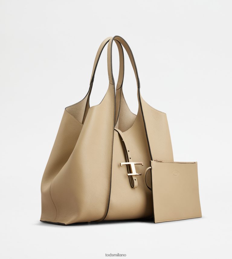 donnebeige Tod's t Intramontabile borsa shopping in pelle media P66X8B275