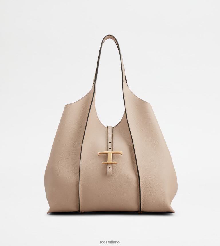 donnebeige Tod's t Intramontabile borsa shopping in pelle media P66X8B287