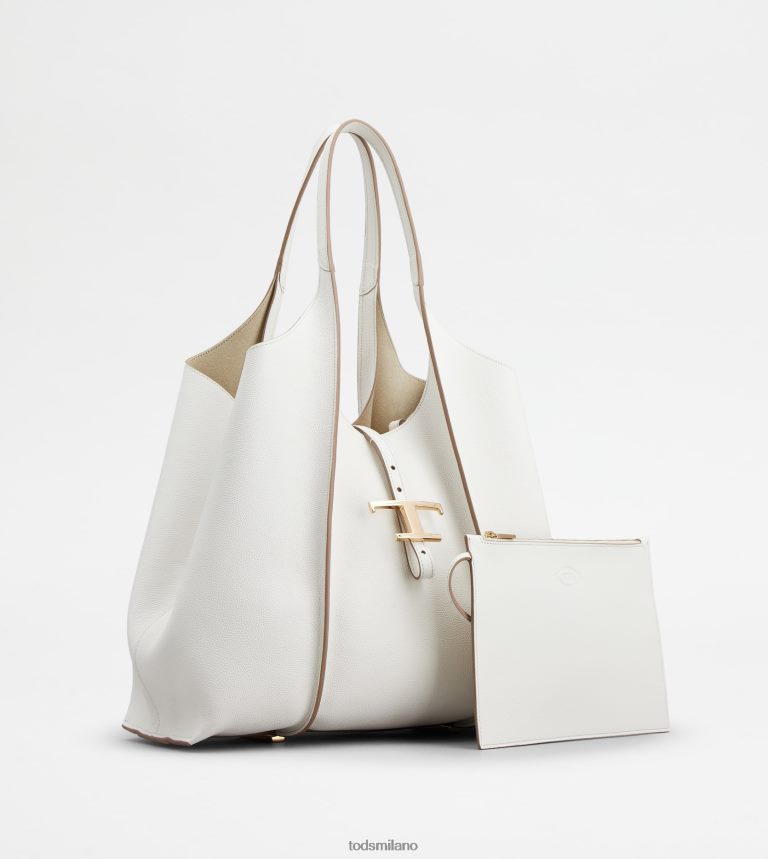 donnebianco Tod's t Intramontabile borsa shopping in pelle media P66X8B286