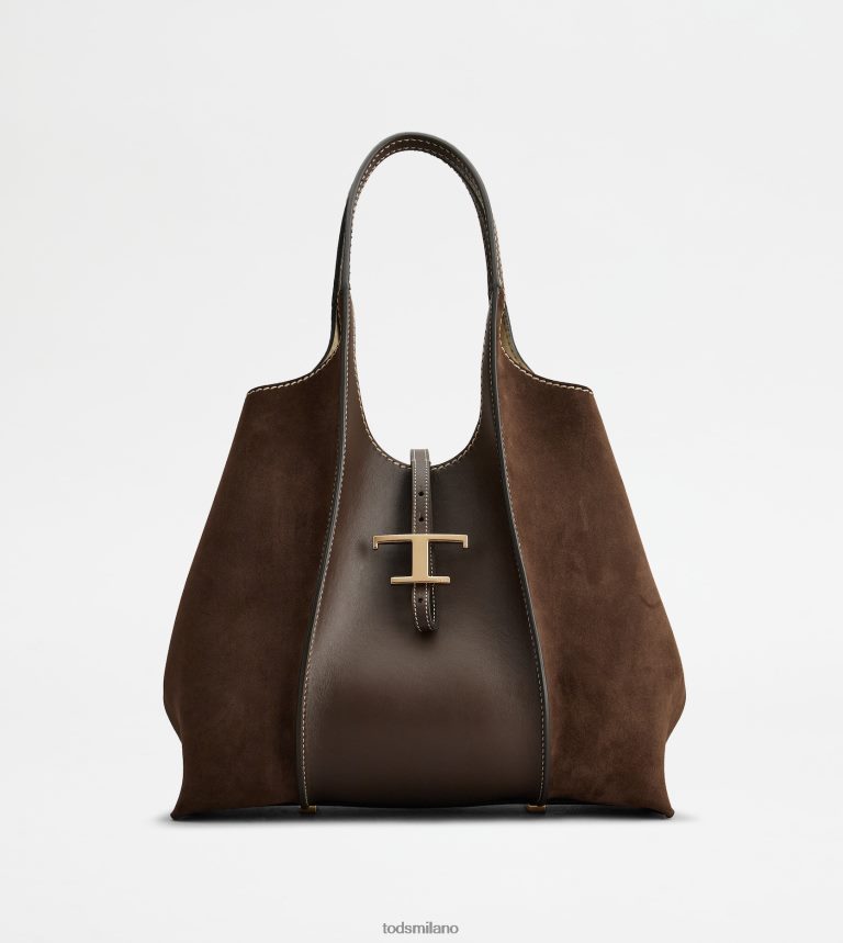 donnemarrone Tod's Intramontabile borsa shopping in pelle liscia e scamosciata media P66X8B304