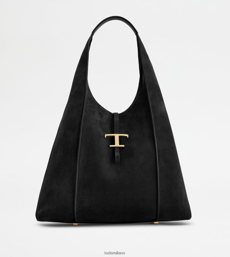 donnenero Tod's t intramontabile borsa hobo in pelle scamosciata grande P66X8B303