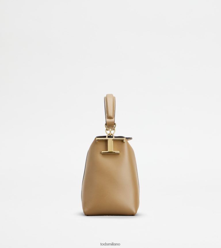 donnebeige Tod's borsa messenger tote t case in pelle micro P66X8B368