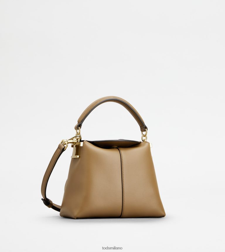 donnebeige Tod's borsa messenger tote t case in pelle micro P66X8B368