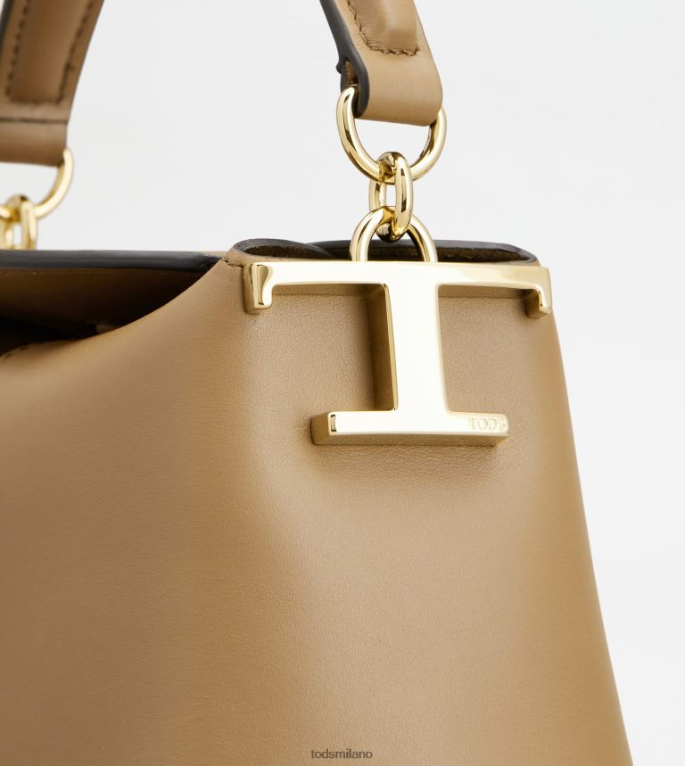 donnebeige Tod's borsa messenger tote t case in pelle micro P66X8B368