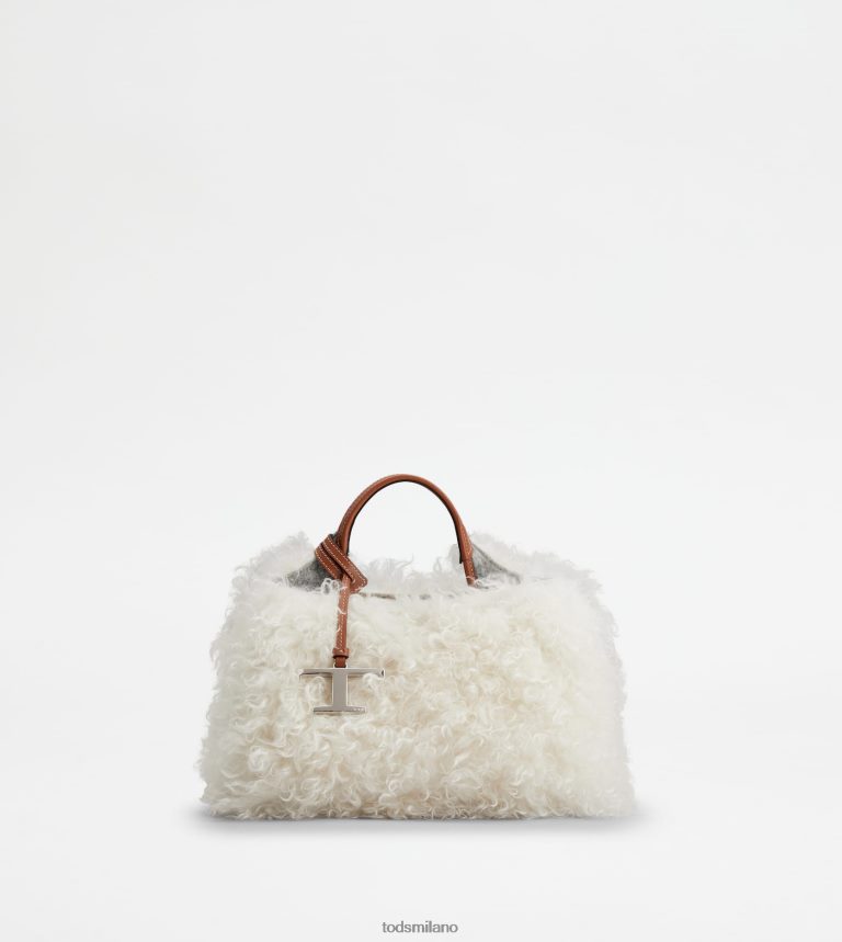 donnebianco Tod's borsa in mohair e pelle micro P66X8B371