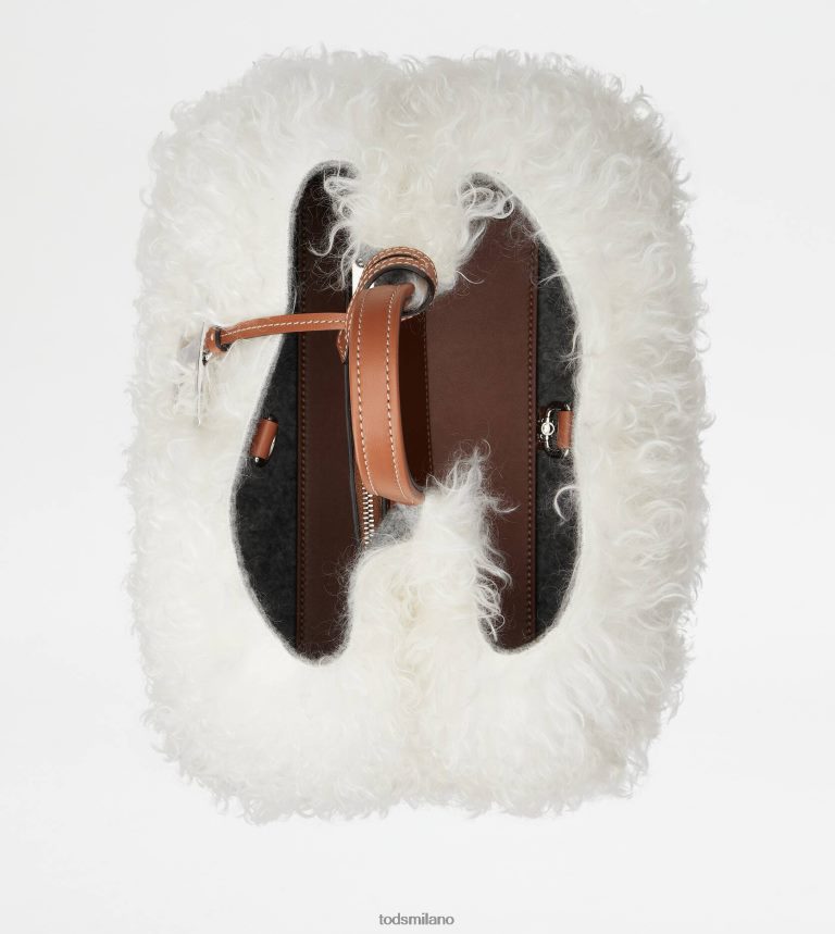 donnebianco Tod's borsa in mohair e pelle micro P66X8B371