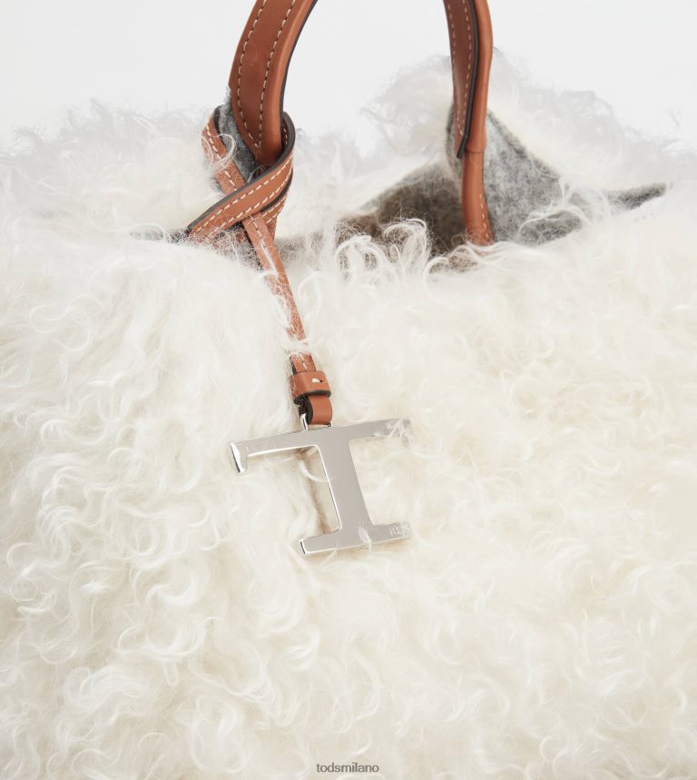 donnebianco Tod's borsa in mohair e pelle micro P66X8B371