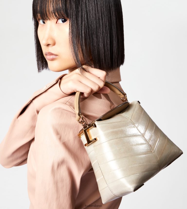 donnegrigio Tod's borsa messenger tote t case in micro pelle di anguilla P66X8B348