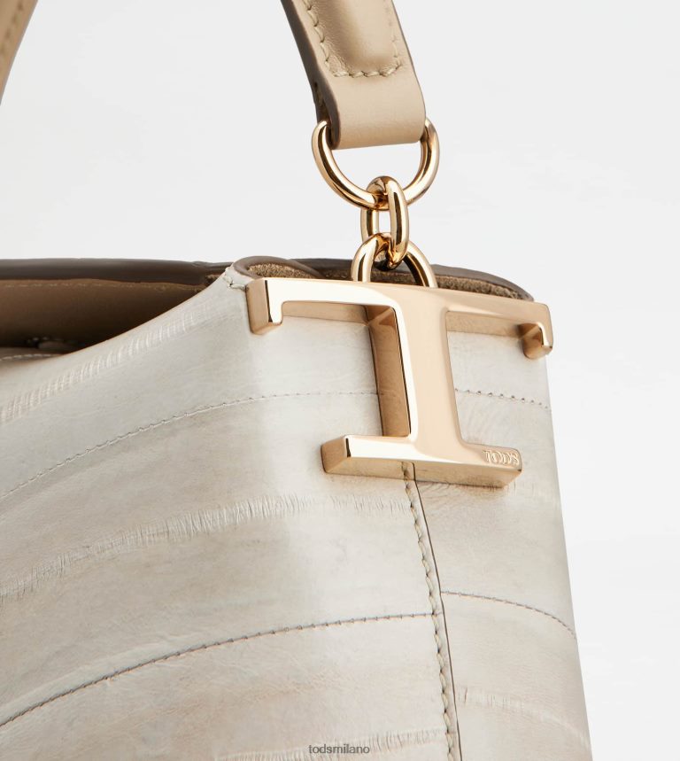 donnegrigio Tod's borsa messenger tote t case in micro pelle di anguilla P66X8B348
