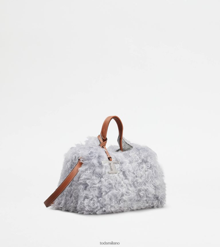 donnegrigio/marrone Tod's borsa in mohair e pelle micro P66X8B367