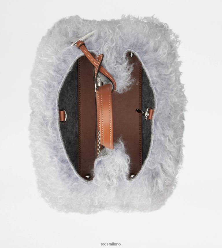 donnegrigio/marrone Tod's borsa in mohair e pelle micro P66X8B367