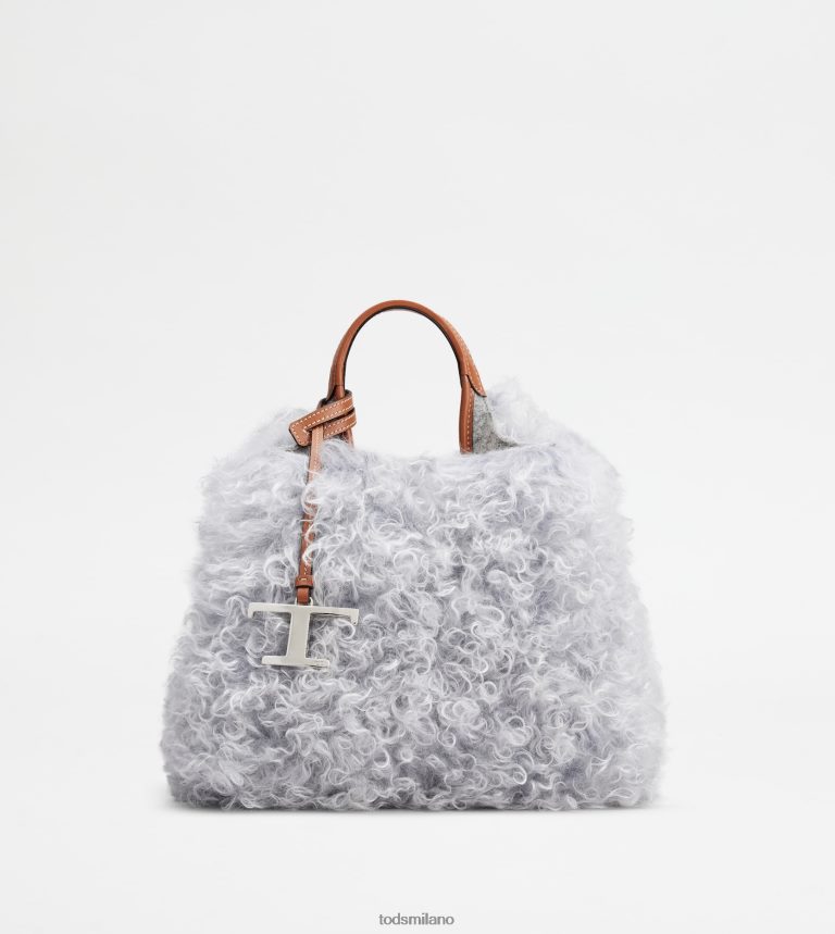 donnegrigio/marrone Tod's borsa in mohair e pelle mini P66X8B355