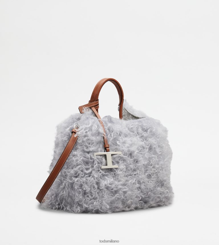 donnegrigio/marrone Tod's borsa in mohair e pelle mini P66X8B355