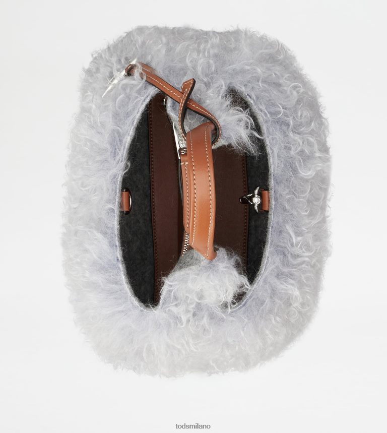 donnegrigio/marrone Tod's borsa in mohair e pelle mini P66X8B355