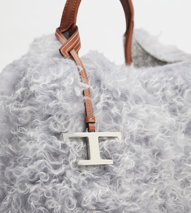 donnegrigio/marrone Tod's borsa in mohair e pelle mini P66X8B355